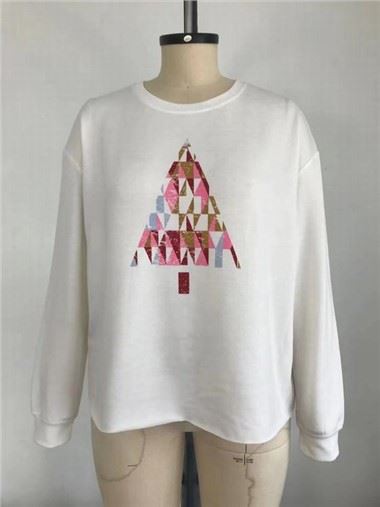 Casual sweatshirts met ronde hals en print voor dames